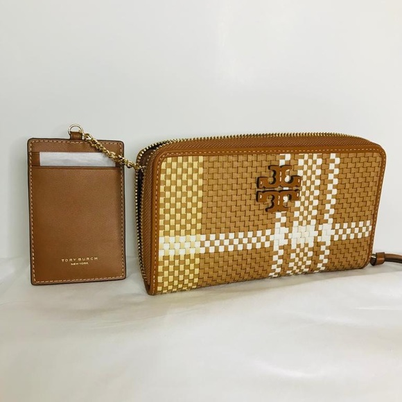 Brand new with tags tory burch thea web woven Continental Wallet - Picture 5 of 9